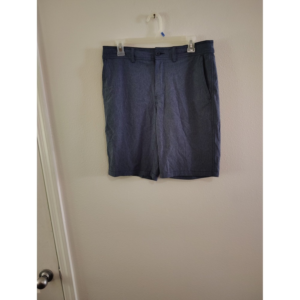 Goodfellow & Co Mens Blue Heathered Hybrid Shorts Size 30 Flat Front Casual